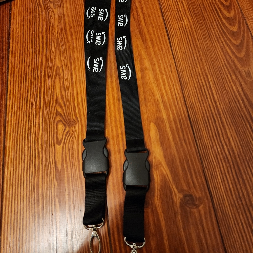(2) AWS Black Lanyards